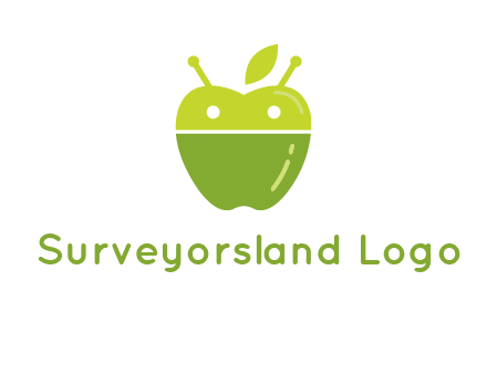 android mix with apple logo