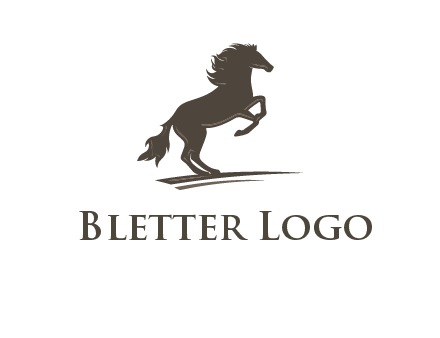 silhouette of a horse logo