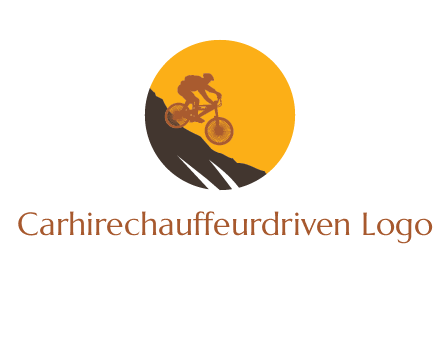 cycling down a mountain logo