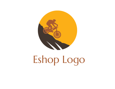 cycling down a mountain logo