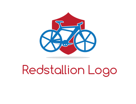 bicycle over a shield logo