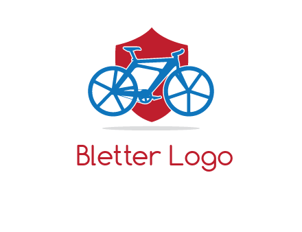 bicycle over a shield logo