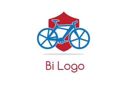 bicycle over a shield logo