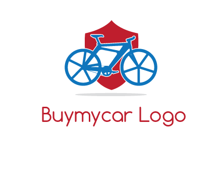 bicycle over a shield logo