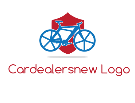 bicycle over a shield logo