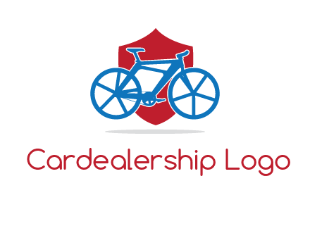 bicycle over a shield logo