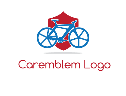 bicycle over a shield logo