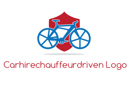 bicycle over a shield logo