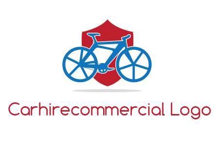 bicycle over a shield logo