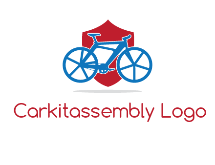 bicycle over a shield logo