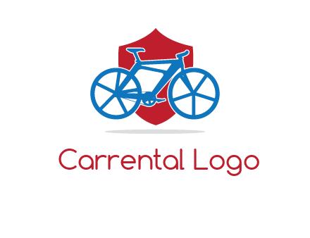 bicycle over a shield logo