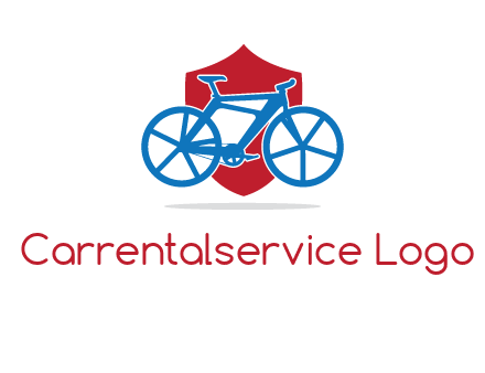 bicycle over a shield logo