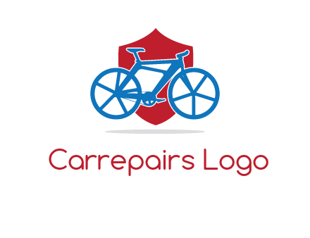 bicycle over a shield logo