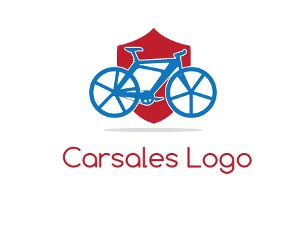 bicycle over a shield logo