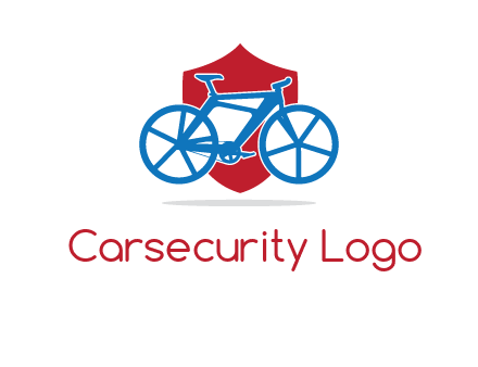 bicycle over a shield logo