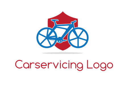 bicycle over a shield logo