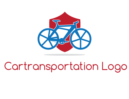 bicycle over a shield logo