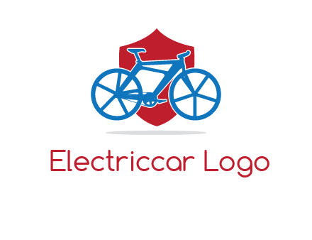 bicycle over a shield logo