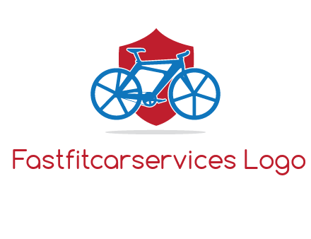 bicycle over a shield logo