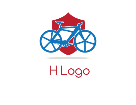 bicycle over a shield logo