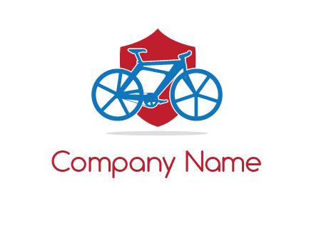 bicycle over a shield logo