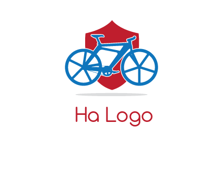 bicycle over a shield logo