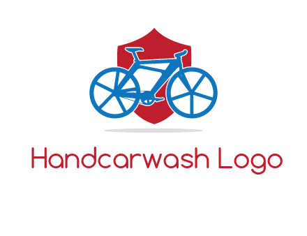 bicycle over a shield logo