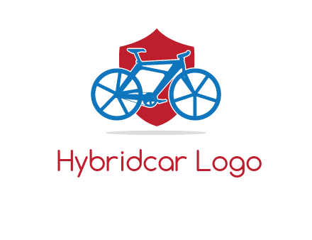 bicycle over a shield logo