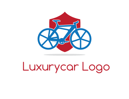 bicycle over a shield logo