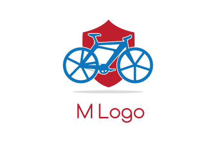 bicycle over a shield logo