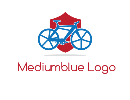 bicycle over a shield logo