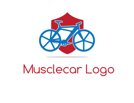 bicycle over a shield logo