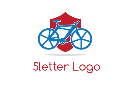 bicycle over a shield logo