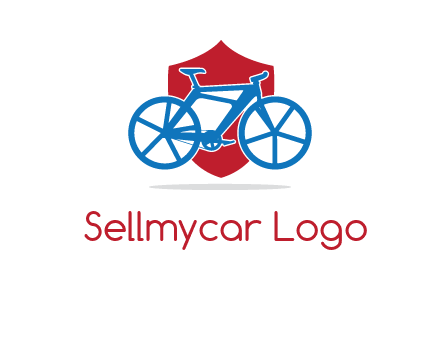 bicycle over a shield logo