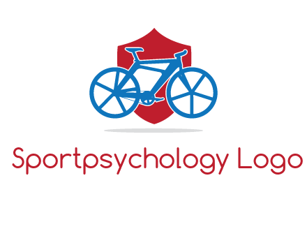 bicycle over a shield logo