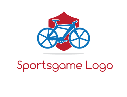 bicycle over a shield logo