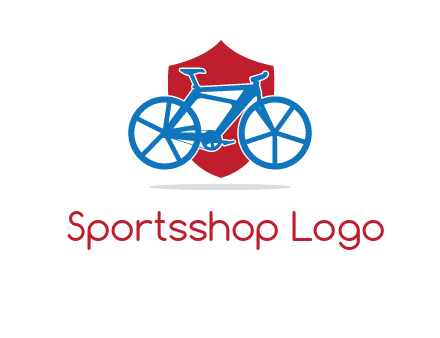 bicycle over a shield logo