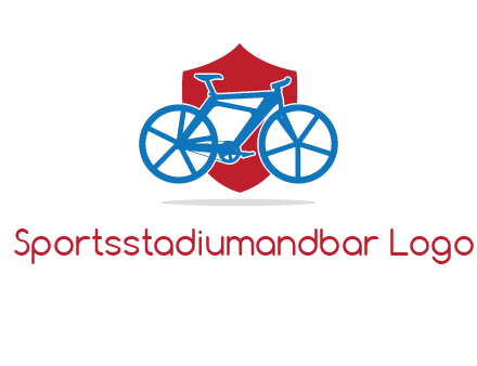 bicycle over a shield logo