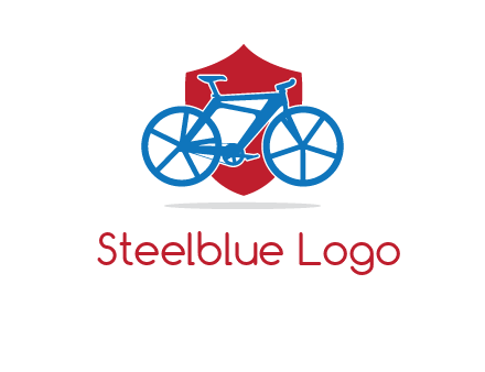 bicycle over a shield logo