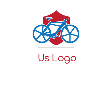 bicycle over a shield logo