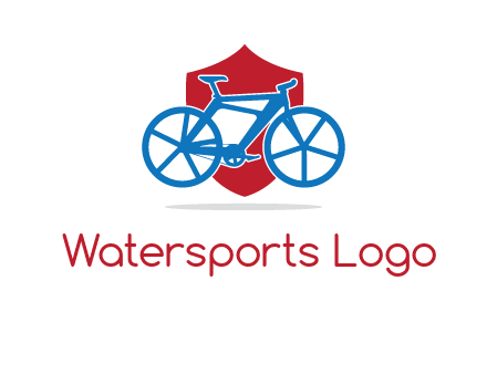 bicycle over a shield logo