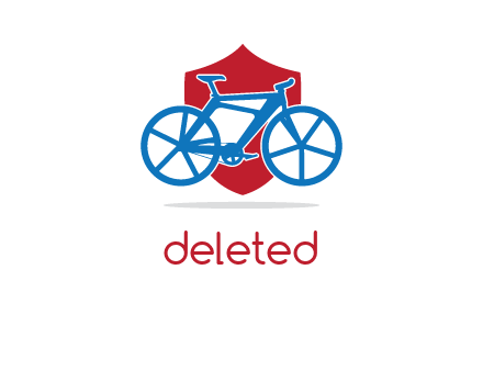 bicycle over a shield logo