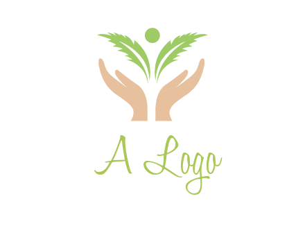 hands in leaf logo