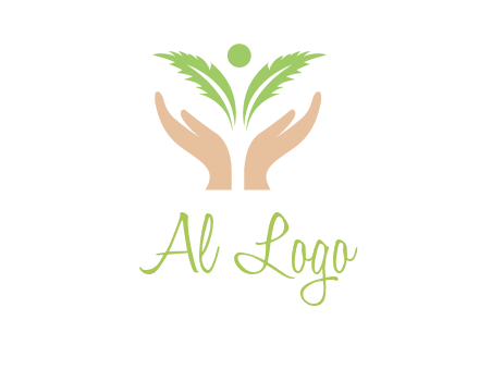 hands in leaf logo