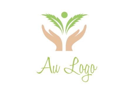 hands in leaf logo