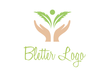 hands in leaf logo