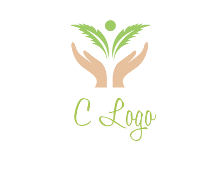 hands in leaf logo