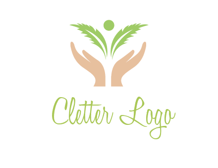 hands in leaf logo