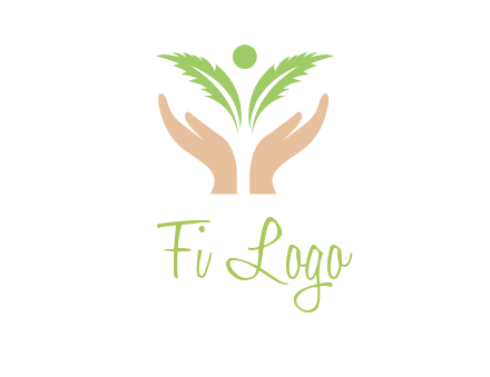 hands in leaf logo