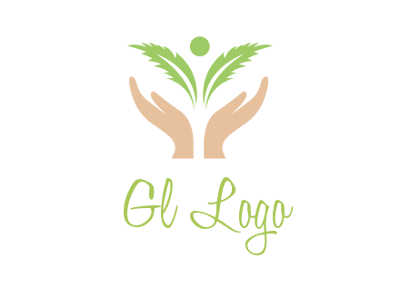 hands in leaf logo